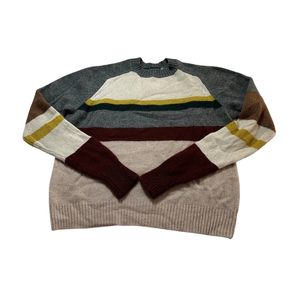 360 Cashmere Sweater Womens XS Multicolor Striped Excellent 100% Cashmere Raglan